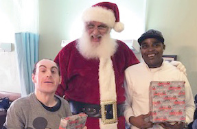 courey s and randy b with santa